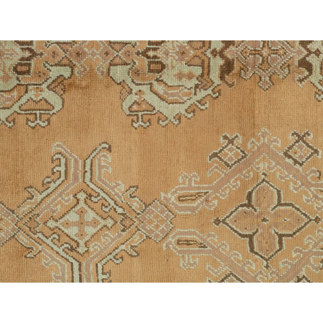Antique Oushak Carpet, Oriental Rug, Handmade Taupe, Ice Blue and Brown For Sale - Image 9 of 18