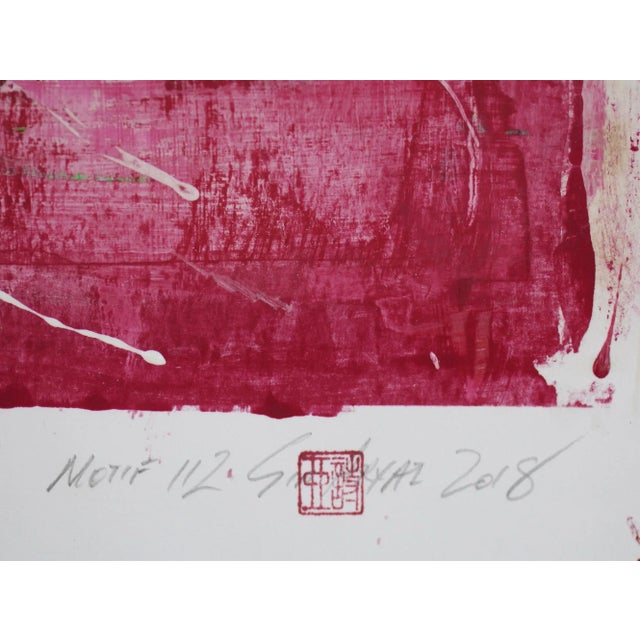 Framed "Motif 112" Gift of Love Passion Valentine Framed Painting For Sale - Image 4 of 5