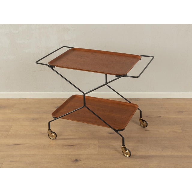 Black Brass Serving Trolley, 1960s For Sale - Image 8 of 8