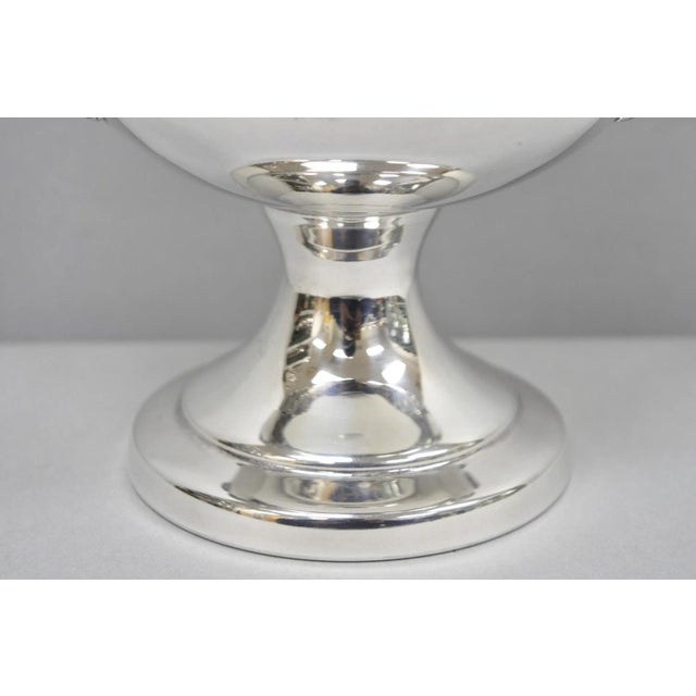 Vintage Regency Silver Plated Trophy Cup Urn Bar Champagne Chiller Ice Bucket For Sale In Philadelphia - Image 6 of 11