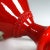Red Italian Red Glass Vase from Empoli, 1960s For Sale - Image 8 of 9