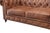 Animal Skin Century Chesterfield Love Seat - Bark Brown Leather For Sale - Image 7 of 8