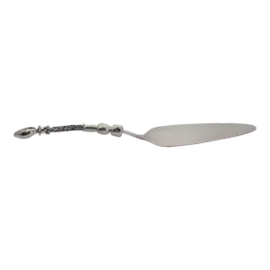 Silver-Tone Cake & Pastry Server With Cowry and Braid Detail -