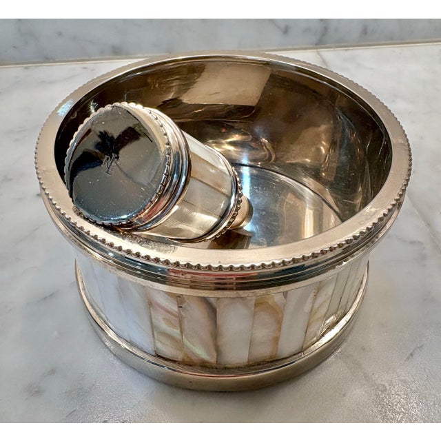 Ralph Lauren Ralph Lauren Mother‑of‑Pearl Wine Coaster & Bottle Stopper Set — Luxe Barware, Bar Cart Styling, Coastal Glam, Palm Beach Regency, Barware For Sale - Image 4 of 10