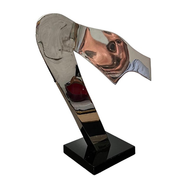 Gary Kahle, Welded Stainless Steel Reflective Abstract Modernist Sculpture Gary Kahle, 1984 For Sale - Image 4 of 18