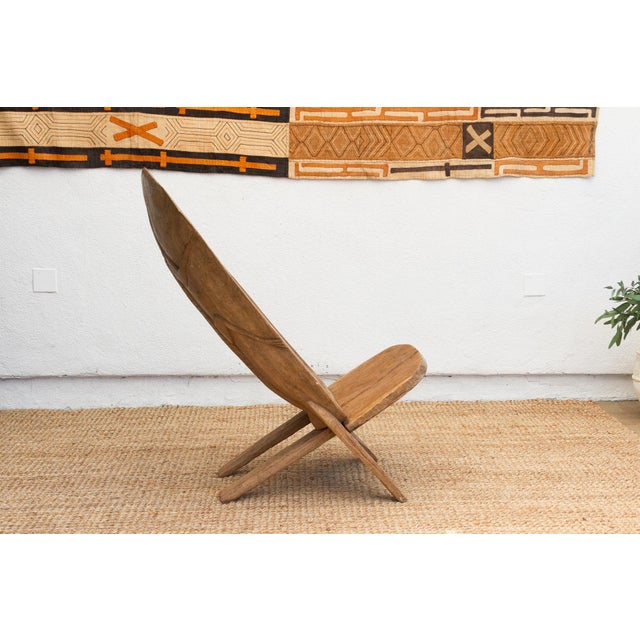 African Farmhouse Folding Stargazer Chair For Sale In Los Angeles - Image 6 of 8