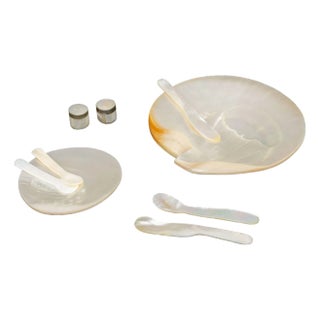 Late 20th Century Mother-of-Pearl Assembled Caviar Service - 9 pcs For Sale