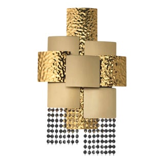 Collection Marte Wall Lamp in Metal and Crystal by Jago For Sale