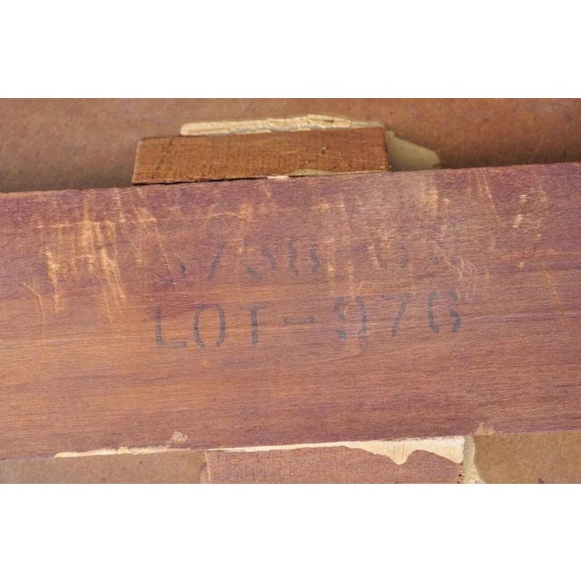 Vintage Mid Century Modern Walnut Hexagonal Coffee Table With Black Masonite Top For Sale - Image 11 of 12