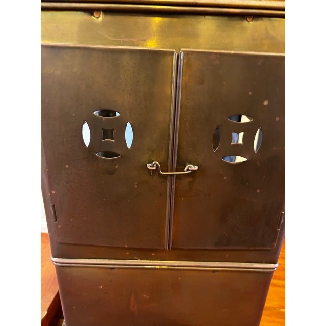 A fun conversation piece! Antique brass Asian noodle and dumpling vending cart that can be repurposed as a storage caddy...
