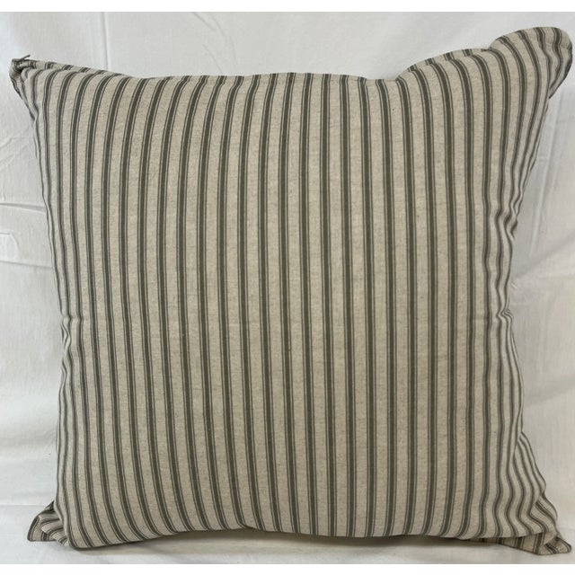 20" Square Decorative Throw Pillow With an Exotic Elephant & Palm Tree Pattern - Made in the U K For Sale In Dallas - Image 6 of 12