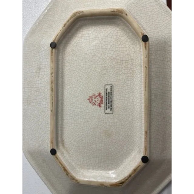 Ceramic Hand Decorated Oriental Ceramic Platter For Sale - Image 7 of 10