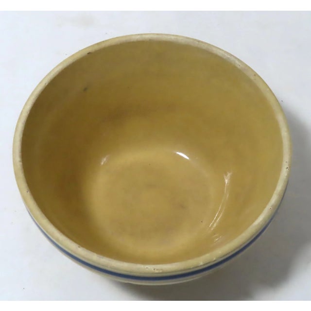 Ceramic Antique Mocha Yellow Ware Pottery Kitching Mixing Bowl For Sale - Image 7 of 13