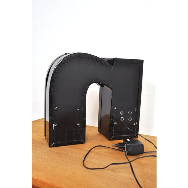Vintage Letter N Sign with Light, 1980s For Sale - Image 6 of 7
