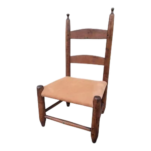 19Thc Child's Early Ladder Back Chair