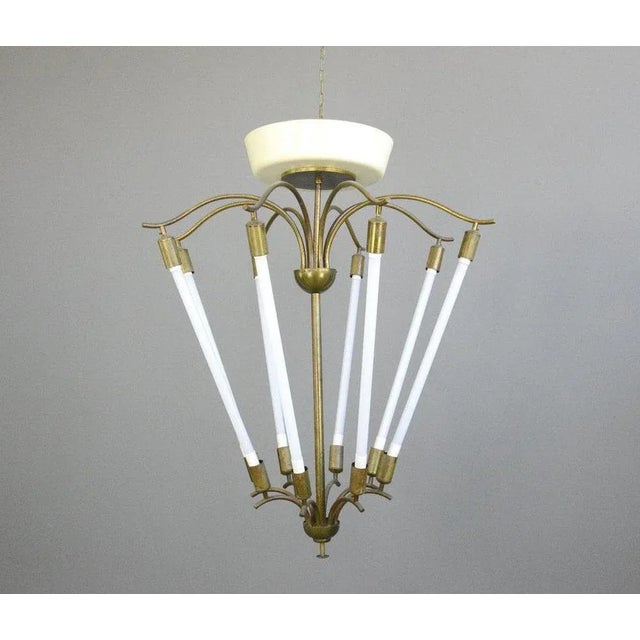 Large Bauhaus Lobby Chandelier, 1930s For Sale - Image 9 of 9
