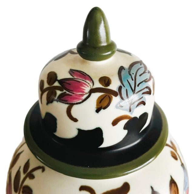 Green Mid-Century Verinique Lidded Vase from Royal Gouda, South Holland For Sale - Image 8 of 9