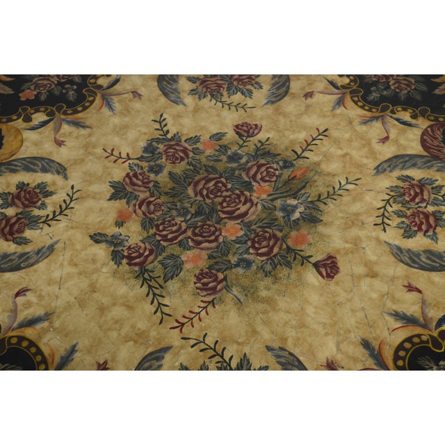 Maitland Smith Faux Bamboo Hand Painted Square Side or ...