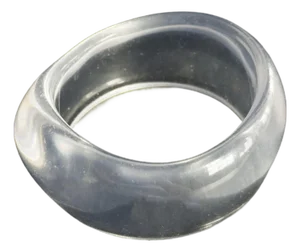 Vintage 1970s Translucent Resin Dome Bangle Bracelet