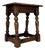 19th Century Antique English Joined Oak Stool For Sale