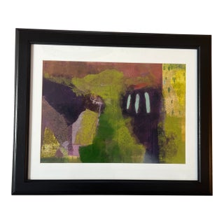 Framed Original Abstract Monotype Print For Sale