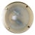 Domed Brass and Frosted Glass Flush Mount attributed to Hillebrand, 1960s For Sale