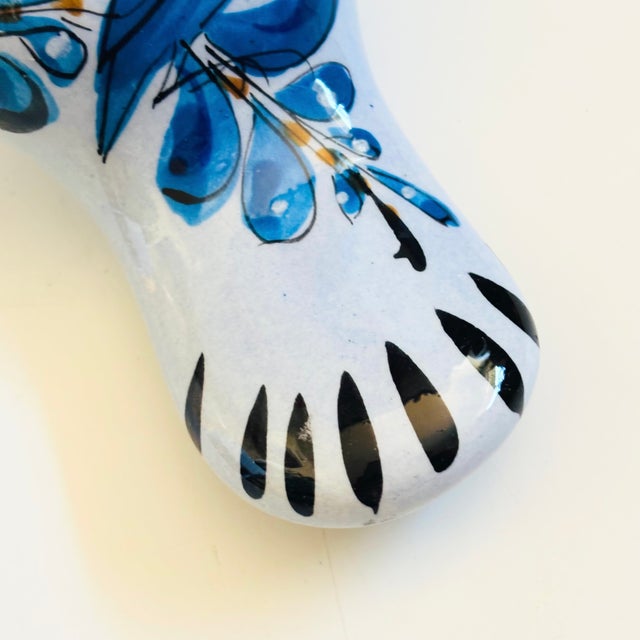 Ceramic Vintage Tonala Pottery Toucan - Mexican Folk Art Pottery With Hand Painted Floral Designs For Sale - Image 7 of 8