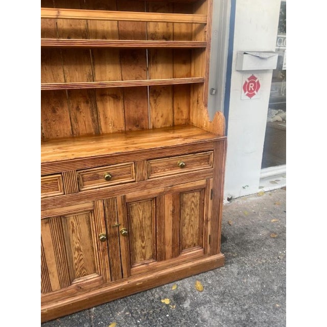 Large Antique Style Pine Irish Dresser For Sale - Image 11 of 12