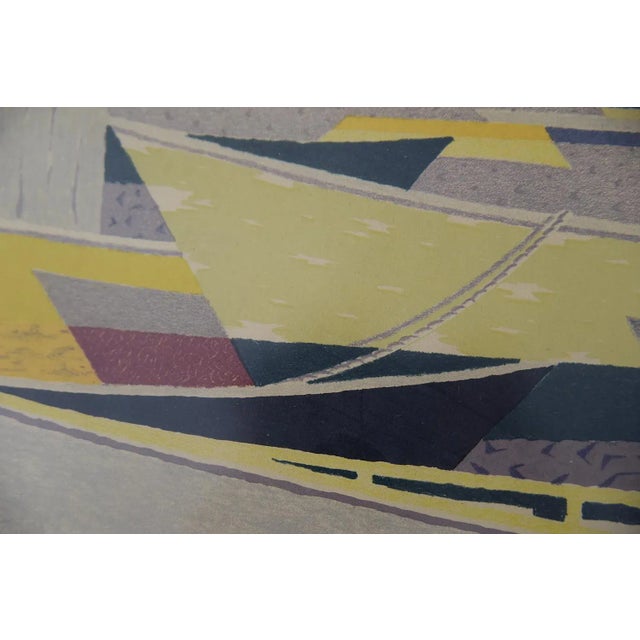 Mid-Century Modern Båtparad, Color Lithograph by Waldemar Lorentzon, 1953 For Sale - Image 3 of 6