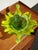 Vintage Murano Style Lime Green Art Glass Bowl ~ Serving Tray For Sale - Image 10 of 14
