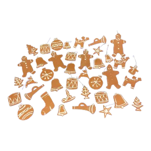 Mid Century Modern Studio Pottery Christmas Ornaments by Peggy Beaver- Set of 39