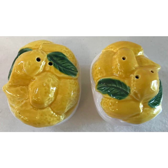 Mid 20th Century Vintage Basket of Lemons Salt and Pepper Shakers For Sale - Image 5 of 7