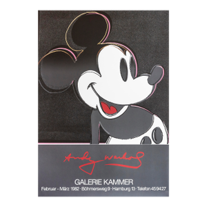 1982 German Exhibition Poster, Mickey Mouse by Andy Warhol (After)