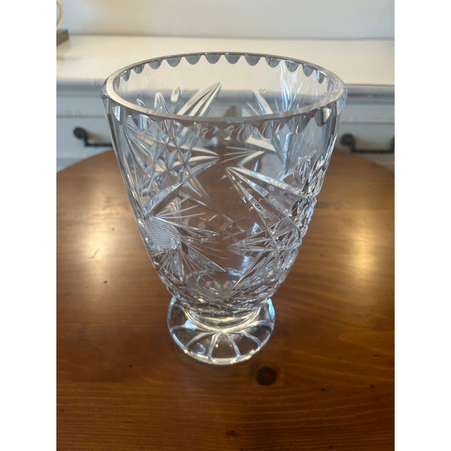 Large Mid 20th Century Cut Crystal Vase For Sale In Naples, FL - Image 6 of 6