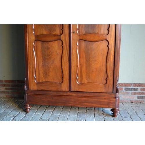 Antique Mahogany Biedermeier Maids Cupboard For Sale - Image 4 of 10