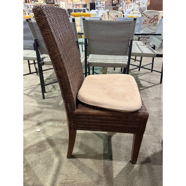 Glass Top Table With Four Rattan Chairs For Sale In Las Vegas - Image 6 of 9