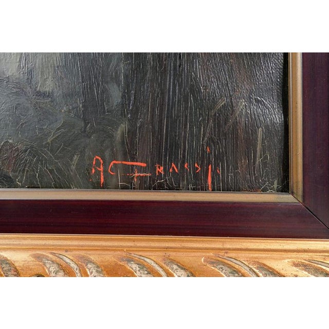 Alfonso Grassi, Elderly Readers, Mid-1900s, Oil Painting on Canvas, Framed For Sale - Image 13 of 16
