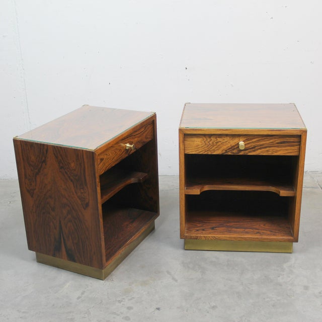 Metal Vintage Italian Bedside Tables, 1960s, Set of 2 For Sale - Image 7 of 8