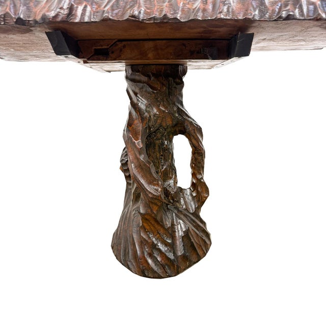 Brown Brutalist Sculptural Camphor Wood Organic Side Table, 1950s For Sale - Image 8 of 10