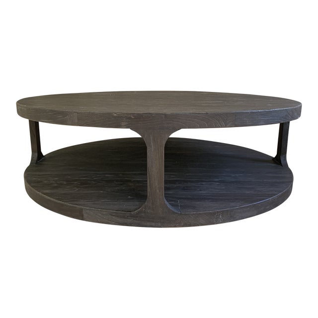 Restoration Hardware “Martens” Round Coffee Table Chairish