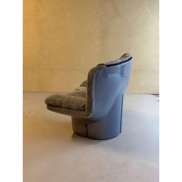 1970s Italian Grey Ill Poltrone Lounge Chair, 1970s For Sale - Image 5 of 12