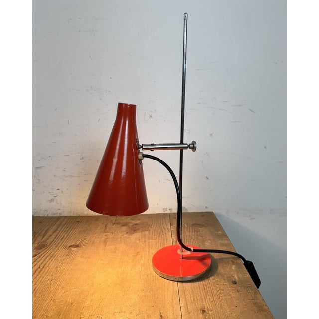 Vintage Red Table Lamp, 1970s For Sale - Image 15 of 16