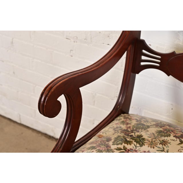 Kindel Furniture Style Regency Carved Mahogany Dining Chairs, Set of Four For Sale - Image 10 of 13