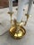 Vintage French Empire Brass Bouillotte Lamp Having Large Toleware Shade For Sale In Denver - Image 6 of 13