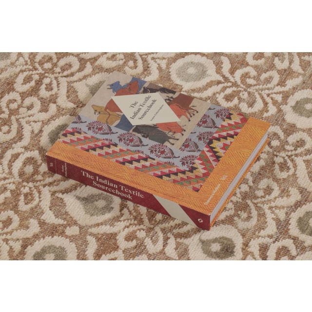 Contemporary Floral Block Print Wool & Natural Silk Runner by Rug & Kilim, India For Sale - Image 9 of 9