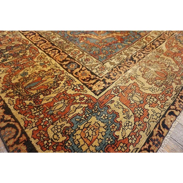 Brown 19th Century Persian Sarouk Farahan Carpet 6' 2" x10' 4" For Sale - Image 8 of 12