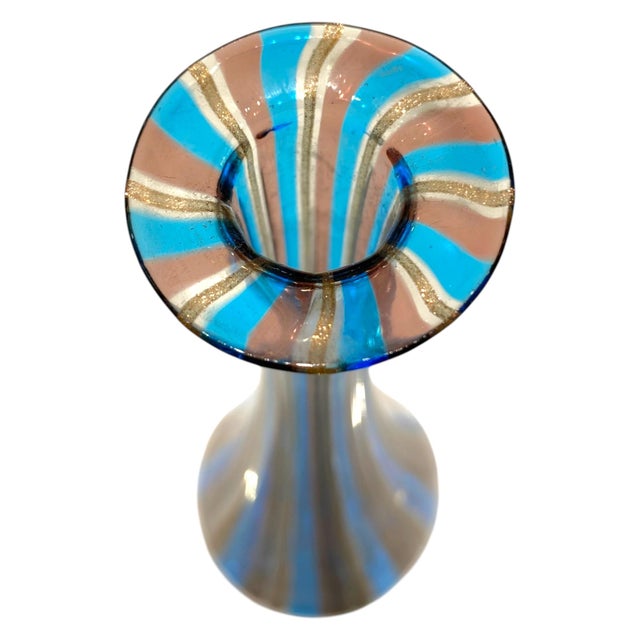 Glass Mid 20th Century Italian Murano Art Glass Decanter Style After Gio Ponti Venini For Sale - Image 7 of 14