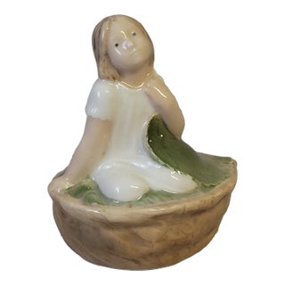 Royal Copenhagen “Thumbelina in Walnut Shell” Porcelain Figurine For Sale