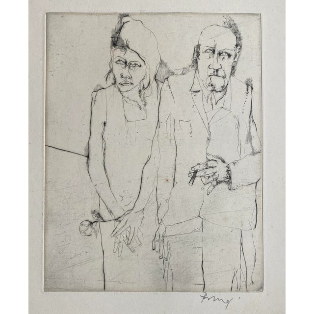 Figurative 1960s Modern Figural Etching For Sale - Image 3 of 3