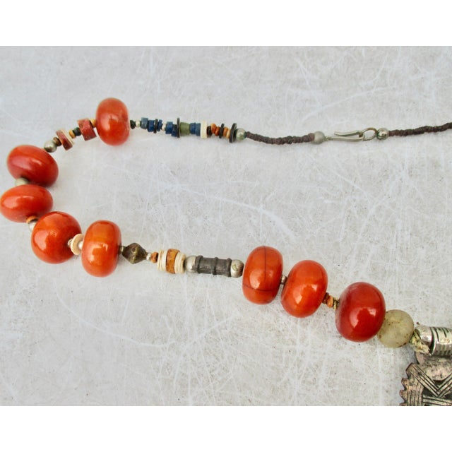 Ethnic Assembled Amber and Glass Necklace For Sale In New York - Image 6 of 6